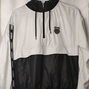 K-Swiss Men's Black‎ and White Jacket
